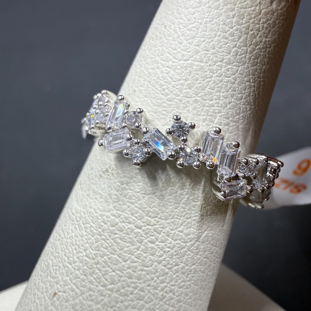 Bomb Party Now's The Time Size 6 Ring Diamond CZ RBP5912 Rhodium